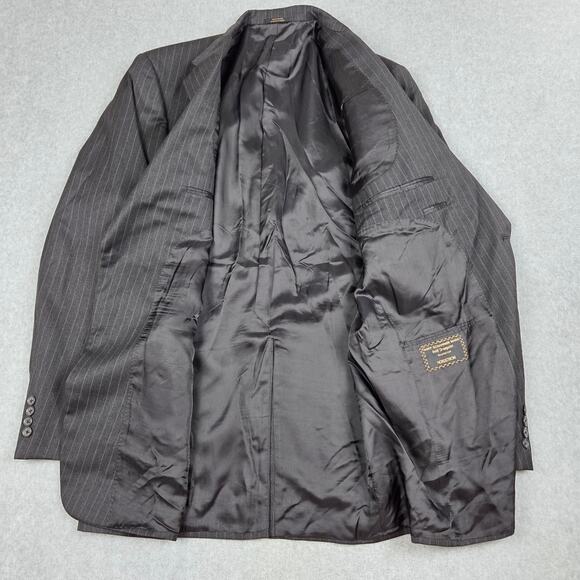 Hart Schaffner Marx Mens 42L Pinstripe Suit Jacket Made in USA Sport Coat Blazer - Picture 5 of 12